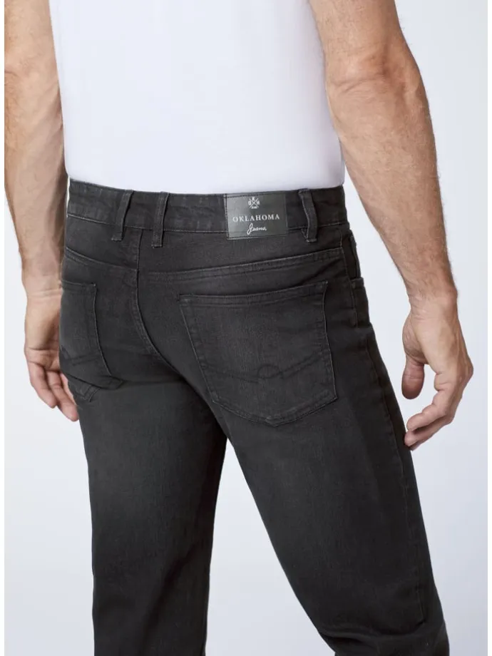 Jeans im 5-Pocket-Stil in Schwarz