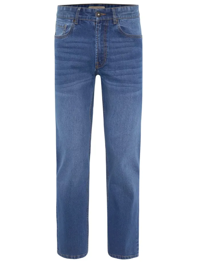 Jeans im verwaschenen Look in Blau
