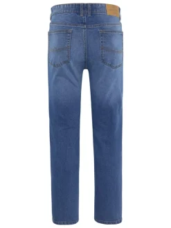 Jeans im verwaschenen Look in Blau