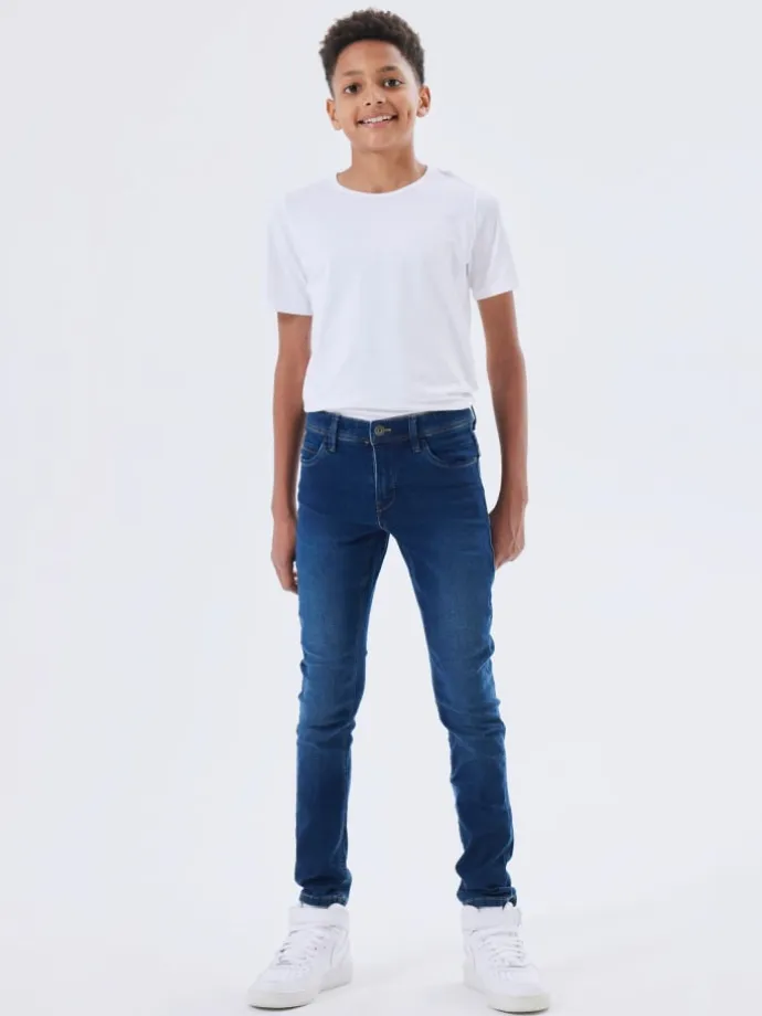 Jeans in Dark Blue Denim
