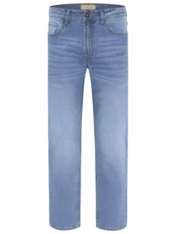 Jeans mit dezenter Waschung in Blau