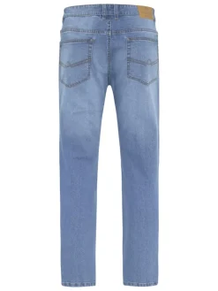 Jeans mit dezenter Waschung in Blau