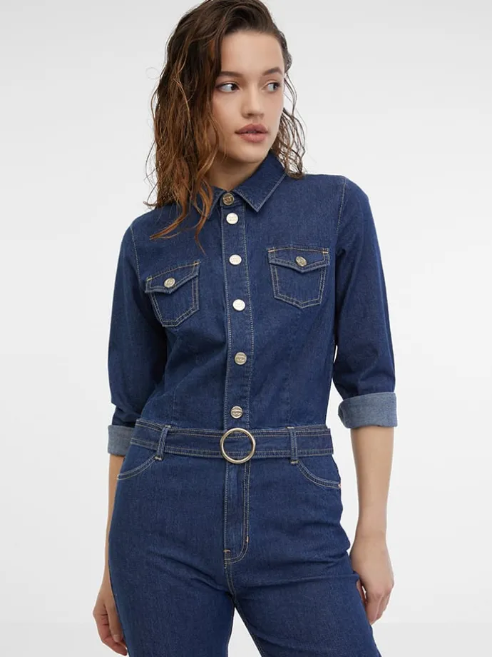 Jeans Overall in Dunkelblau