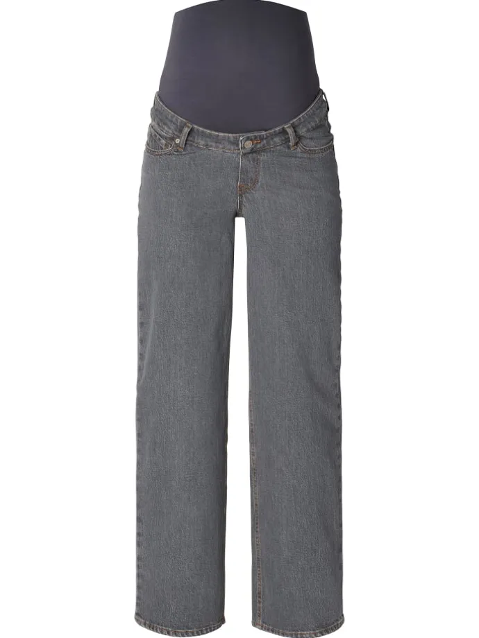 Jeans Weitem Bein Lemi in Grey Denim