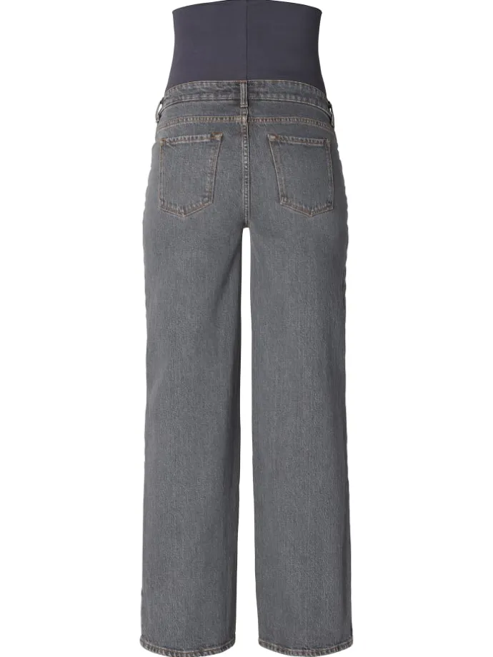 Jeans Weitem Bein Lemi in Grey Denim