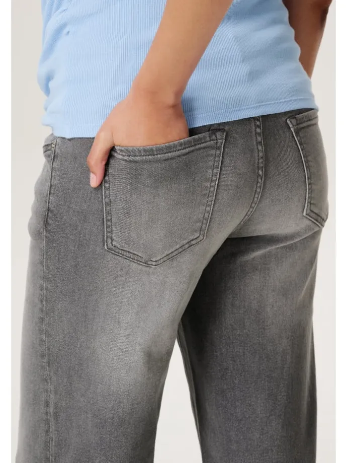 Jeans Weitem Bein Lemi in Grey Denim