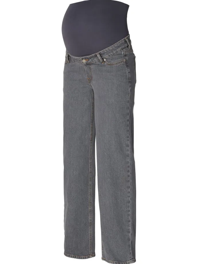 Jeans Weitem Bein Lemi in Grey Denim