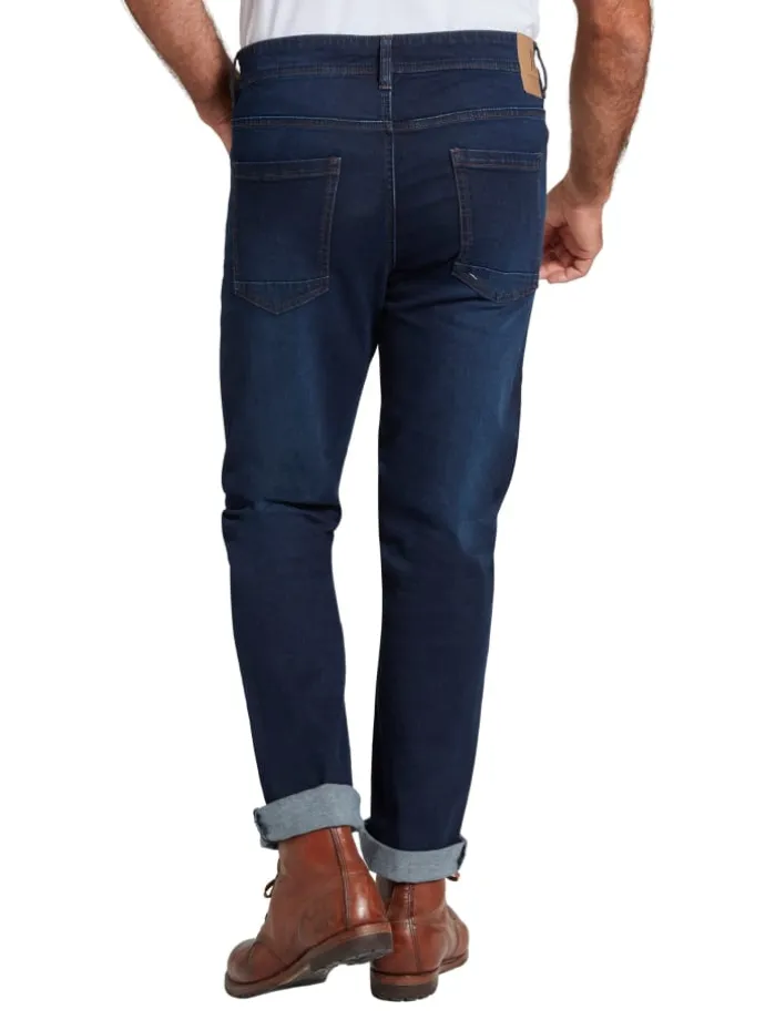 Jeanshose in dark blue denim