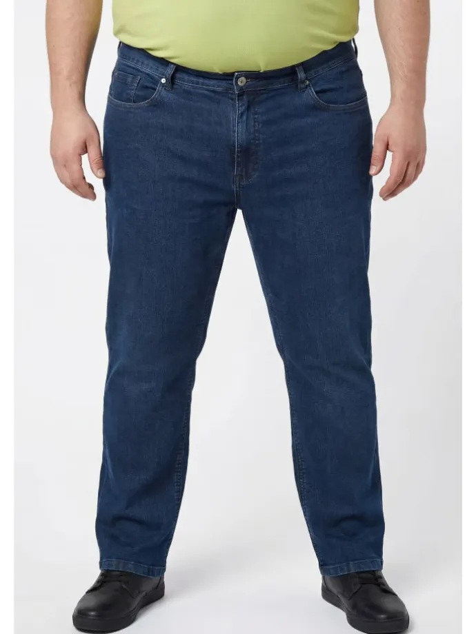 Jeanshose in dark blue denim