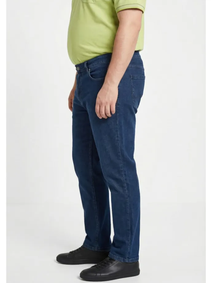 Jeanshose in dark blue denim