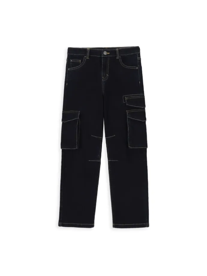 Jeanshose in dunkelblau