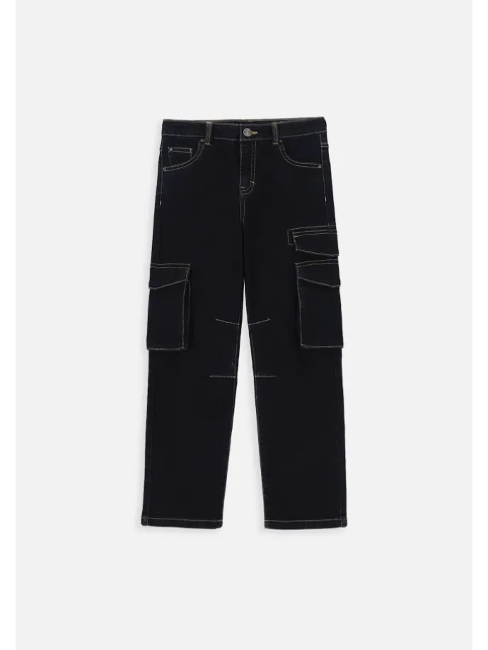 Jeanshose in dunkelblau