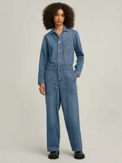 Jeans-Jumpsuit in Blau