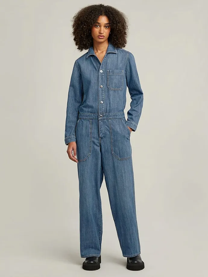 Jeans-Jumpsuit in Blau