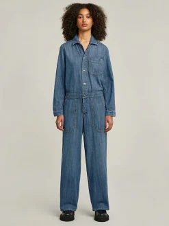 Jeans-Jumpsuit in Blau