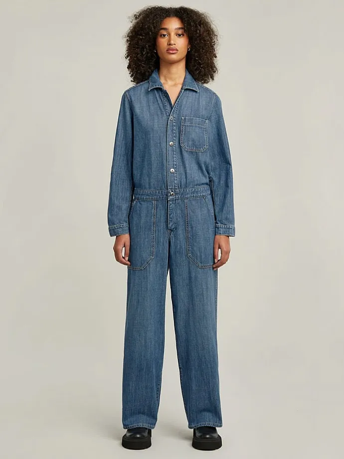 Jeans-Jumpsuit in Blau