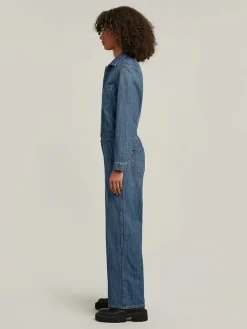 Jeans-Jumpsuit in Blau