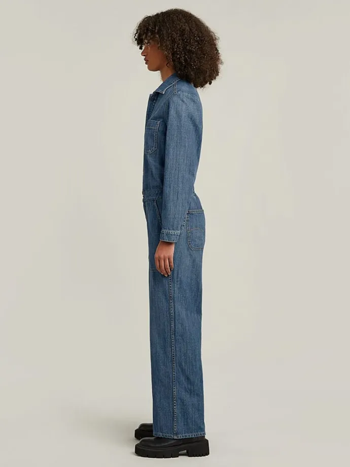 Jeans-Jumpsuit in Blau