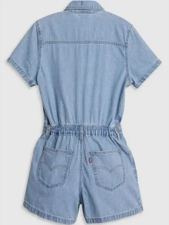 Jeans-Jumpsuit in Hellblau