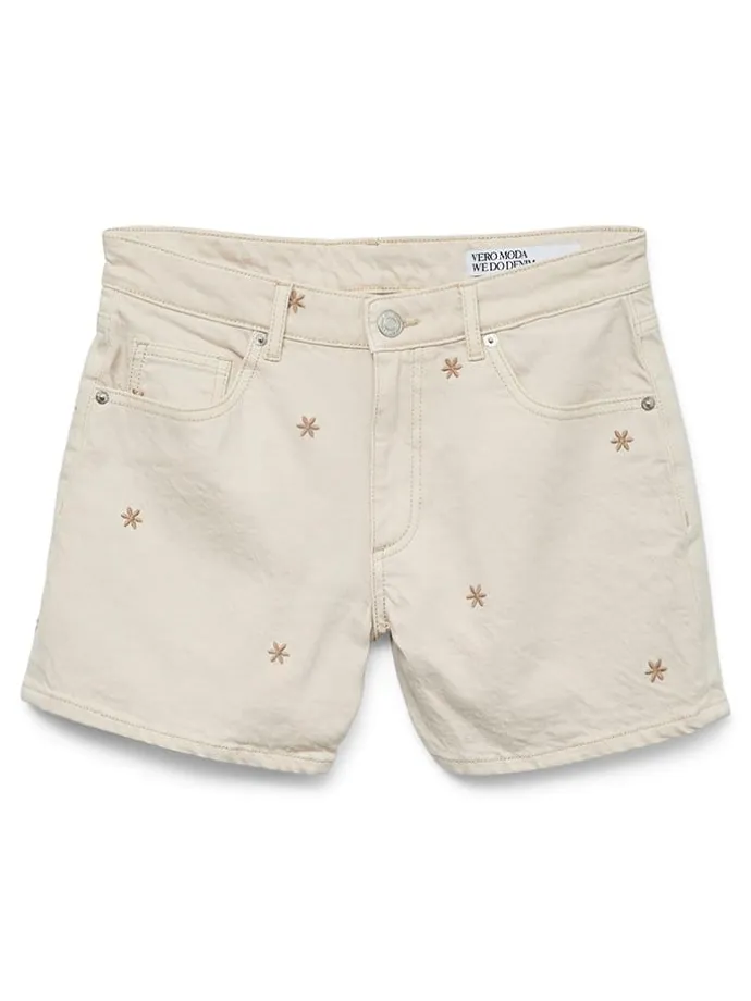 Jeans-Shorts in Beige