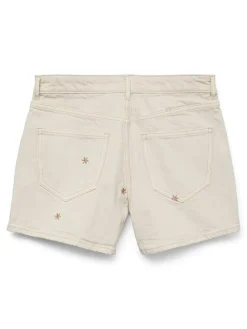 Jeans-Shorts in Beige