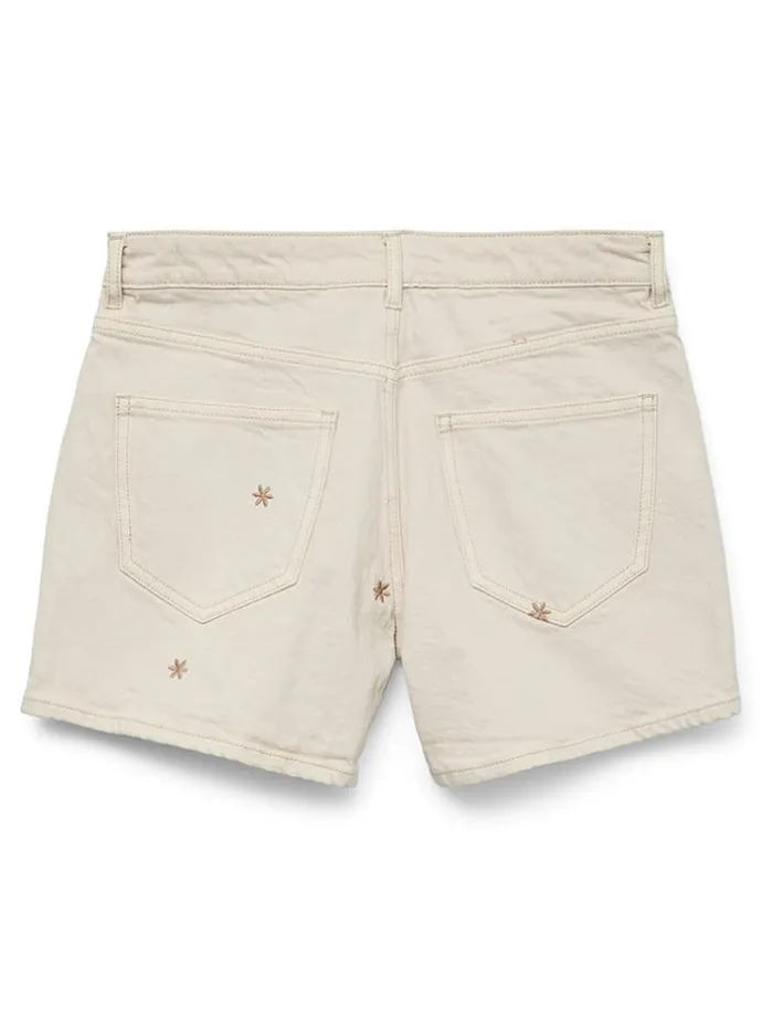 Jeans-Shorts in Beige