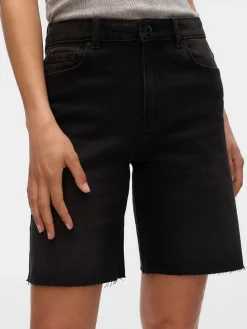 Jeans-Shorts in Schwarz
