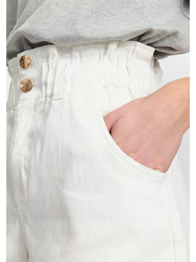 Jeans-Shorts "Nululu" in Weiß
