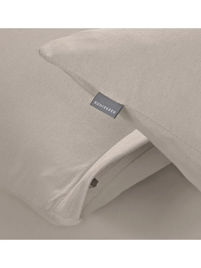 Jersey-Kissenhülle "Jessi" in Taupe