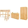 Jugendzimmer-Set Natura extrabreit mit Hochbett, 3-tlg.