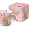 Jumbotasse "Easter Beauty" in Rosa/ Beige - 350 ml