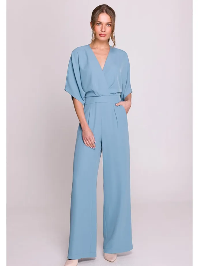 Jumpsuit in Hellblau