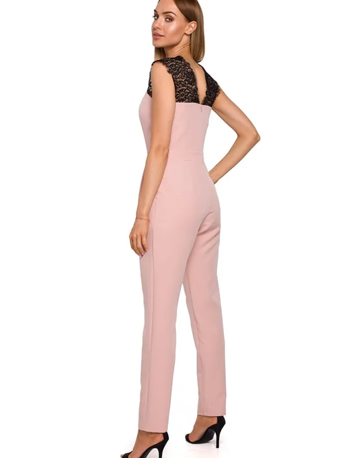Jumpsuit in Rosa/ Schwarz