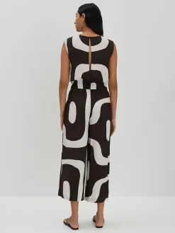 Jumpsuit in Schwarz/ Weiß