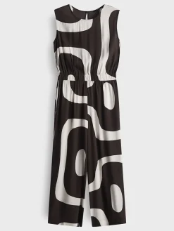 Jumpsuit in Schwarz/ Weiß