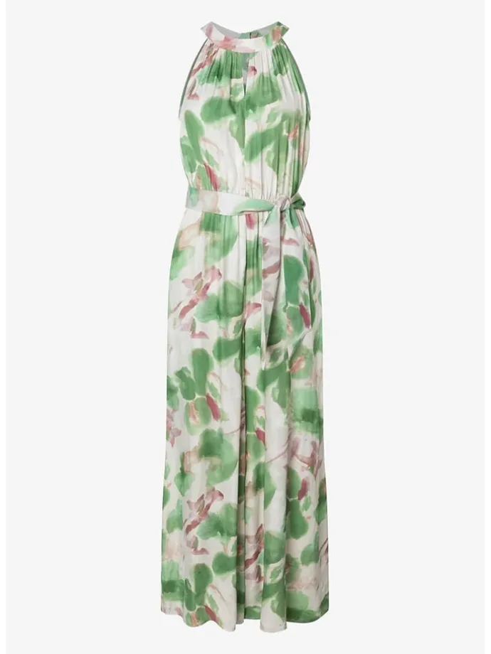 Jumpsuit in Weiß/ Grün