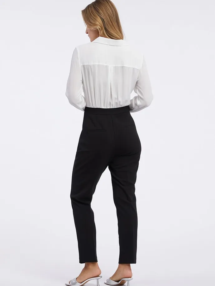 Jumpsuit in Weiß/ Schwarz
