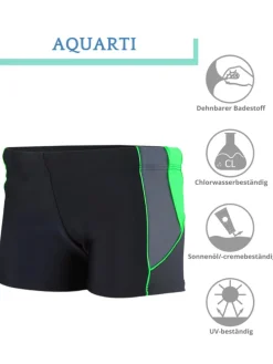 Jungen Kurze Badehose mit Einsätzen Seitlich in grün