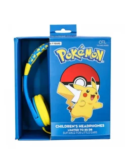 Kabelgebundene Kopfhörer für Kinder OTL Pokemon Pikachu in Blau-Gelb