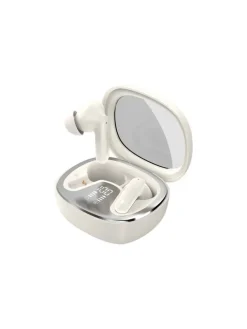 Kabellose Ohrhörer Kopfhörer 320 mAh Bluetooth 5.3 In-Ear Kopfhörer Beige
