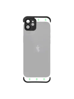 Kameraschutzhülle kompatibeliPhone 14 Pro MaxKanten- in Schwarz