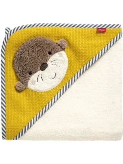 Kapuzenbadetuch 80 x 80 cm - Otter in bunt,motiv