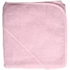 Kapuzenbadetuch 80 x 80 cm - Uni Rosa in rosa