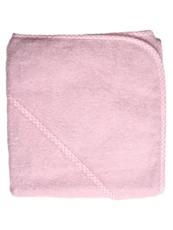 Kapuzenbadetuch 80 x 80 cm - Uni Rosa in rosa