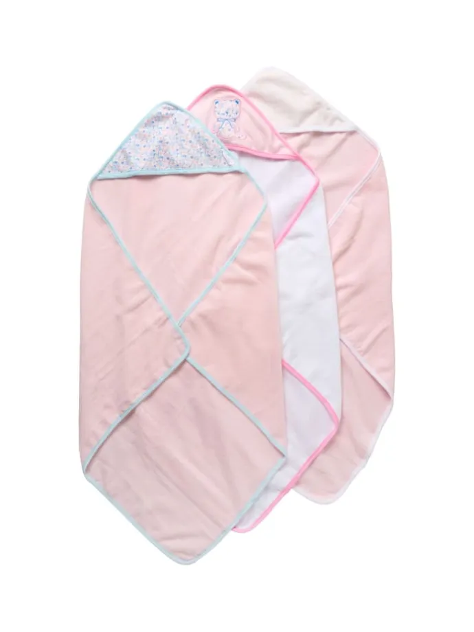 Kapuzenhandtücher Bär in rosa/pink