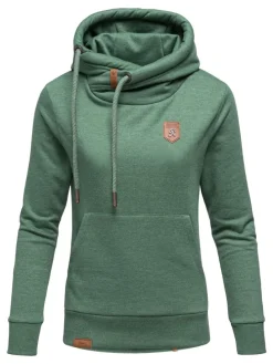 Kapuzenpullover AVERY in Grün Melange