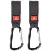 Karabiner für Kinderwagen 2er Set 5kg Tragkraft in Schwarz