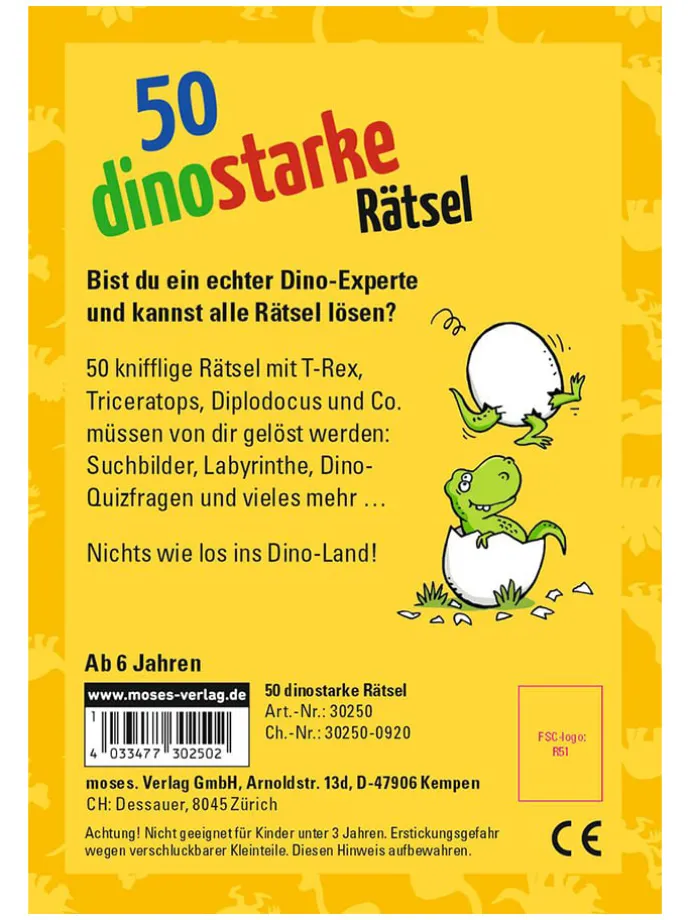 Kartenspiel "50 dinostarke Rätsel" - ab 6 Jahren