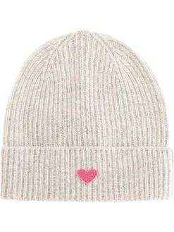 Kaschmir-Beanie in Grau/ Grau