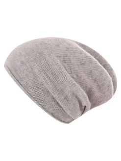 Kaschmir-Beanie in Hellgrau